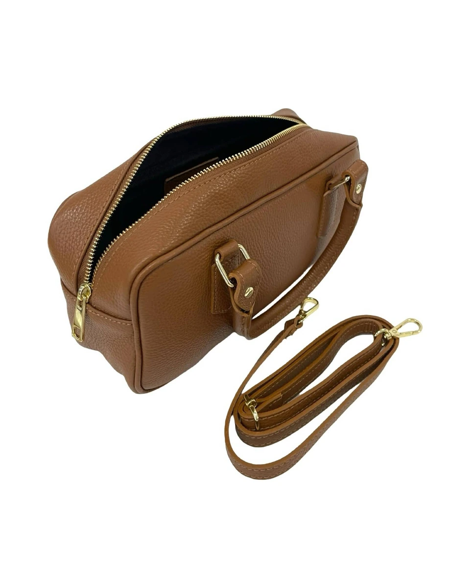 Bauletto in pelle con zip — product detail 2